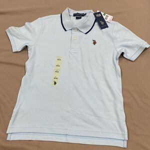 Light blue polo top